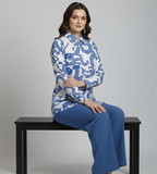 Steel Blue Geometric – Premium 2-Piece Modest Cord Set