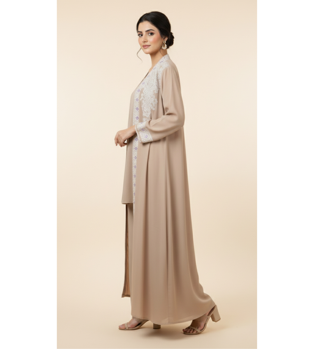 Mink Brown – 3-Piece Premium Gown Set