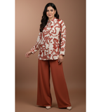 Terracotta Abstract – Premium 2-Piece Modest Cord Set