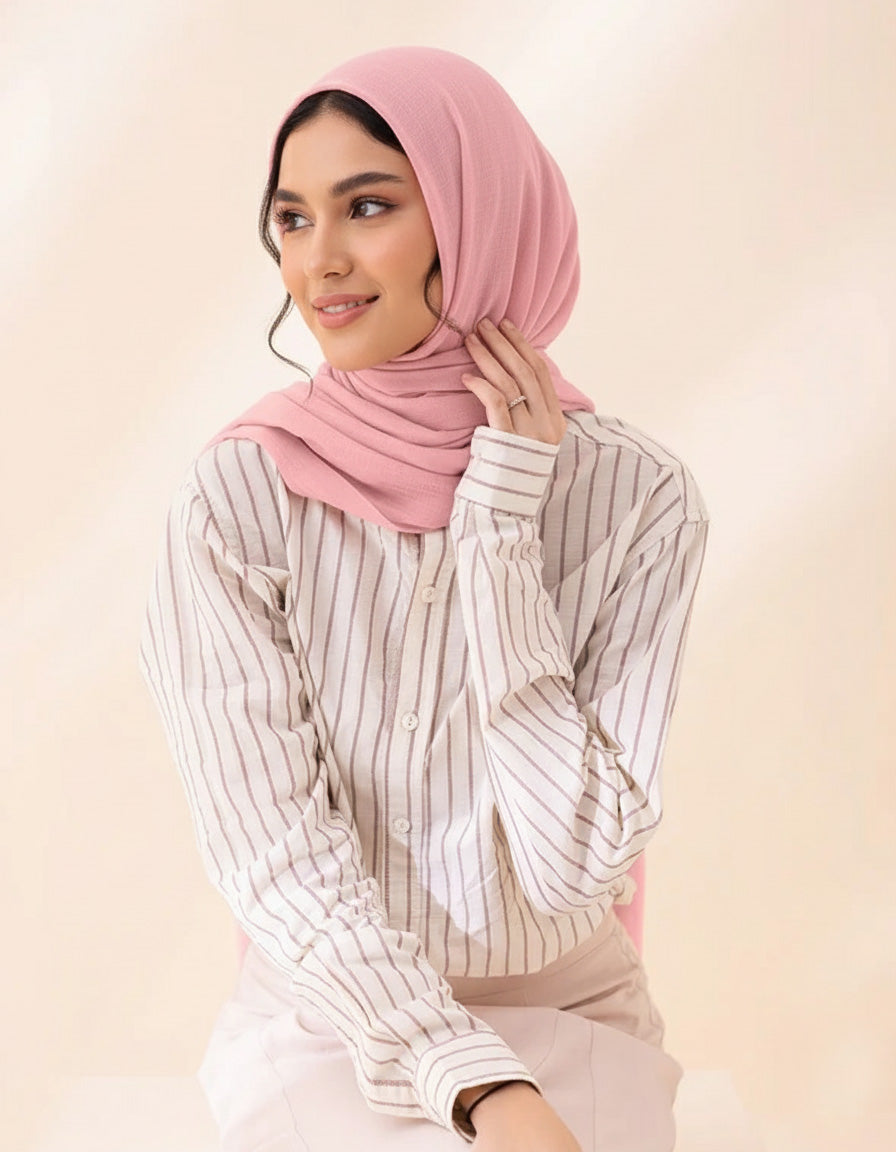 Premium Crepe Chiffon Hijab – Salmon