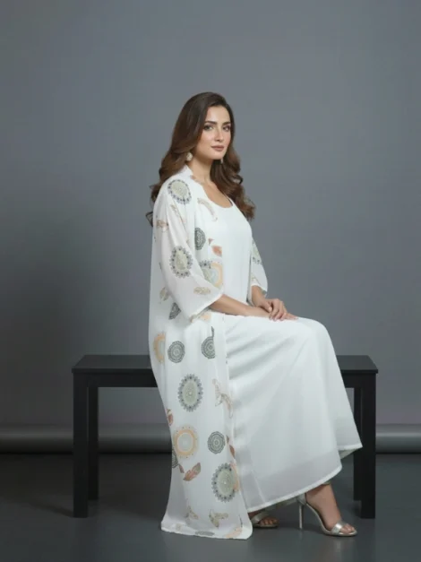 Ivory Mandala – 2 Piece Premium Gown Set