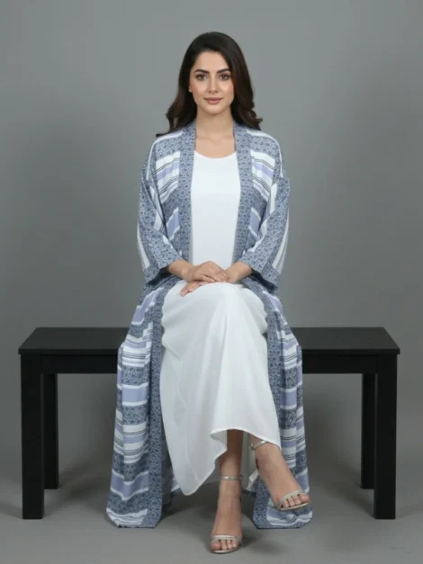 Cobalt Mosaic – 2-Piece Premium Gown Set