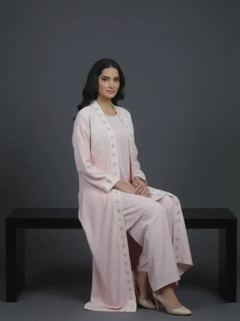 Powder Pink – 3-Piece Premium Gown Set