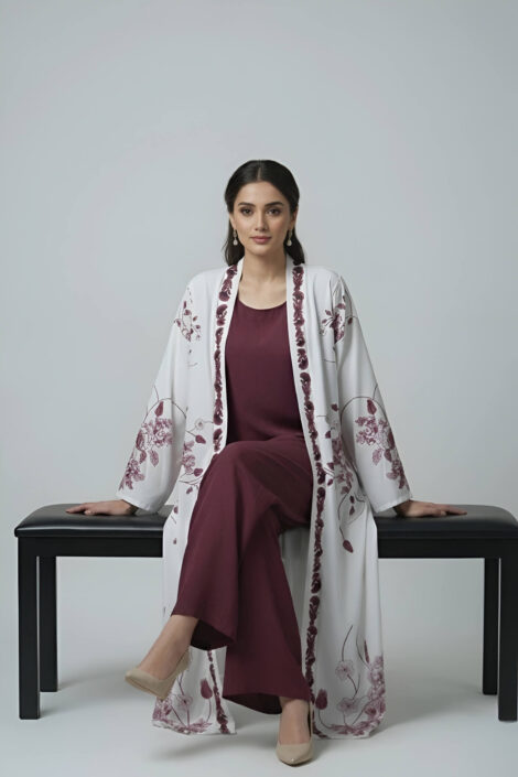 Deep Maroon Floral 1